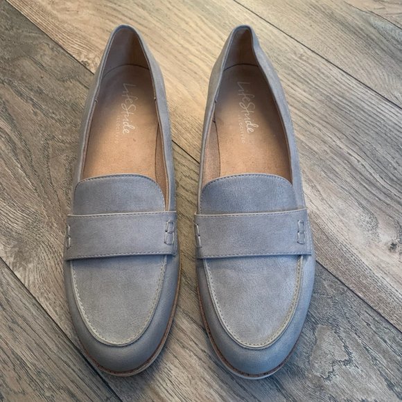 NEW LIFE STRIDE WOMEN'S ZEE SLIP ON LOAFERS GRAY 11M - Picture 2 of 8